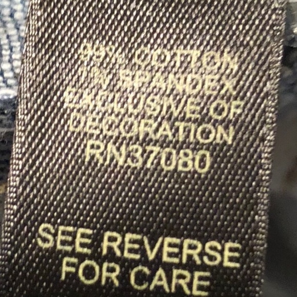 Cato size 10 blue high rise lined distressed jeans cropped at ankle - Picture 5 of 9